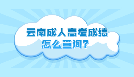 云南成人高考成績查詢